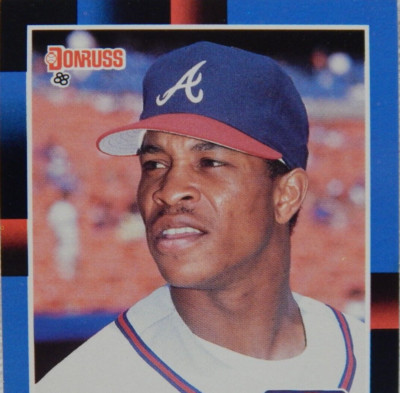 ALBERT HALL ATLANTA BRAVES DONRUSS BASEBALL TRADING CARD #290
