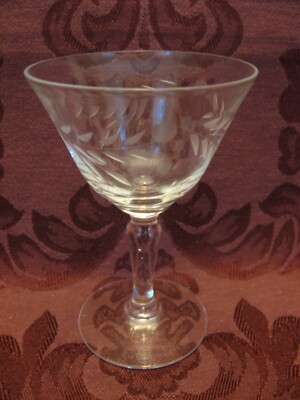 Pioneer Willow Moon Crystal 4-1/4'' Liquor Cocktail Glasses - Set of 6 - Nice! 