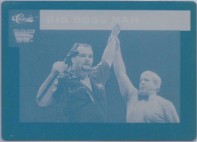 1/1 BIG BOSS MAN 1991 CLASSIC CARD PRINTING PRESS PLATE WRESTLING 1 OF 1 WF WWE