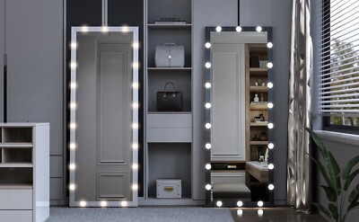 63x24'' Wall Standing Bedroom Full Length Dressing Mirror w/LED Touch Control