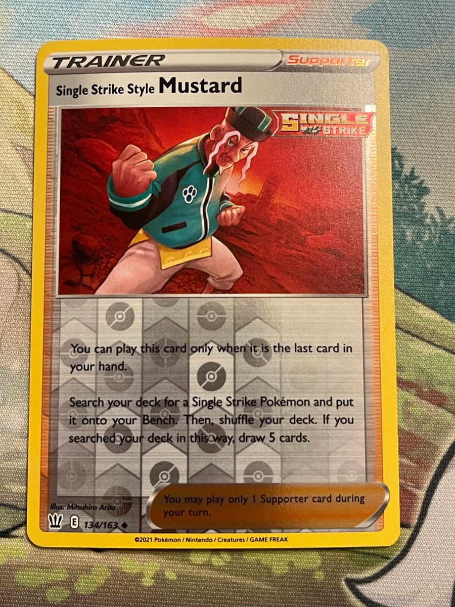 Pokemon Card TCG - Single Strike Mustard- Battle Styles - 134/163 - Reverse  Holo