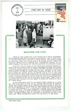 Hammond Maxicard 1249 REGISTER AND VOTE USA Postage Stamp FDC + Text