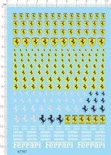 water slide decals different scales FERRARI (67787) for model kits