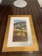 Slava Brodinsky Untitled Orchard Farm Signed Serigraph # Art Israel Framed