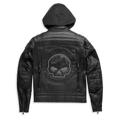Men's Auroral II 3-in-1 H-D Motorcycle Reflective Skull Biker Riding Jacket