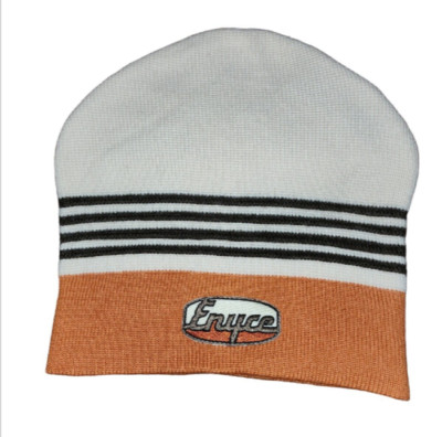 Vintage Enyce Beanie Cap Off White and Brown OSFA