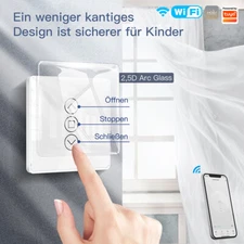 WiFi RF Smart Glass Touch Panel Curtain Switch 2.5D Arc Glass Panel Backlight