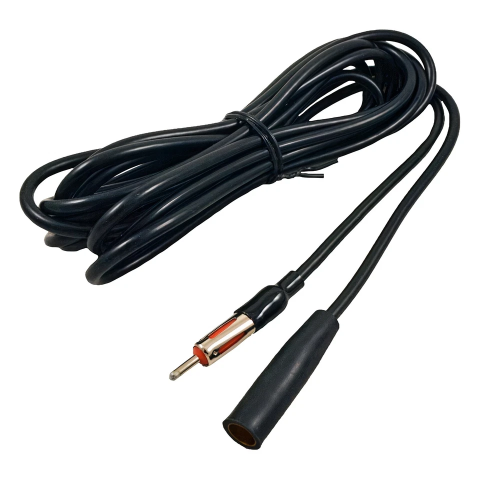 THE WIRES ZONE 12 Feet Universal Male to Female Extension Radio AM/FM Car Antenna Adapter Cable