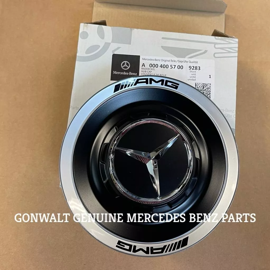 00040057009283 Mercedes Benz Center Black Hub Cap EQS450 EQS53 AMG 
