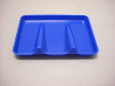 Tupperware Soap Dish and Scouring Pad Holder Jewelry Spoon Rest Blue  1278