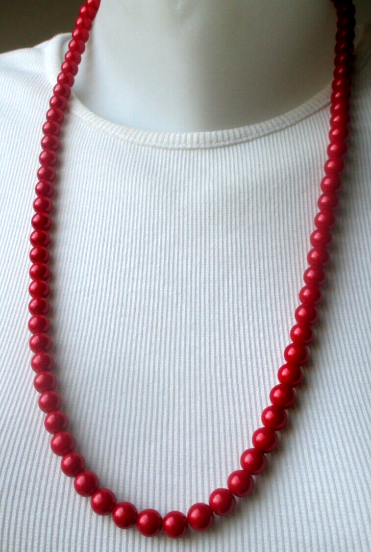 Collier Ras De Cou Vintage Perles Verre Art Déco Double Rang - Ancien Occasion