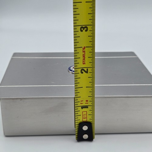 US Steel Research Center Commemorative 1956 USS Metal Cigarette Box Cedar 4.25" - Picture 16 of 16