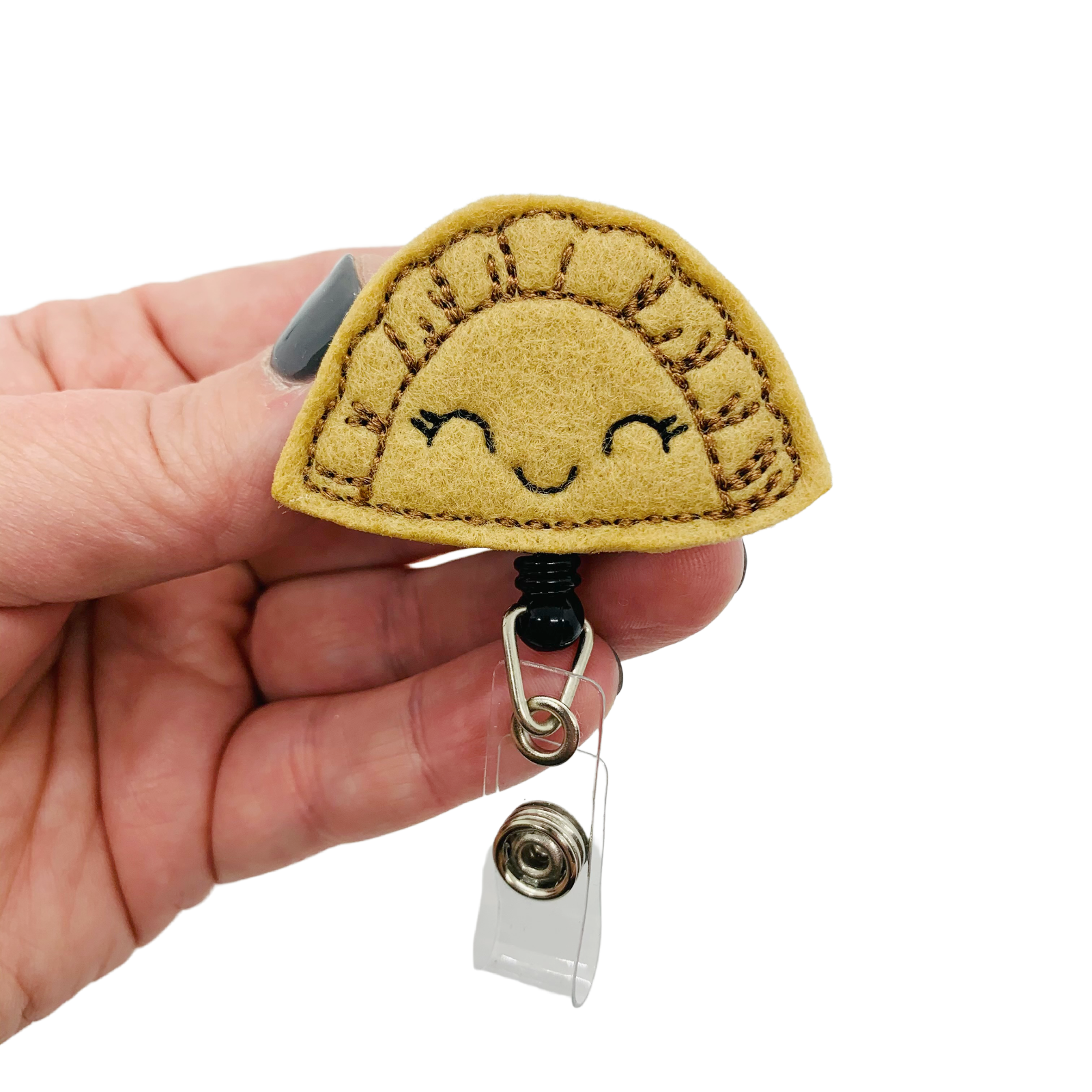 Empanada Badge Reel Mexican Food ID Holder Chef Gift Pastry Turnover Work  Clip | eBay