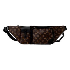 Louis Vuitton Monogram Macassar Christopher Bumbag Belt Waist Bag Brown Black