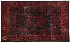 Drum N Base Vintage Persian Style Stage Rug - Black Red 3-pack Bundle