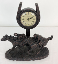Juliana Collection Galloping Horses Clock Bronze Colour -E6