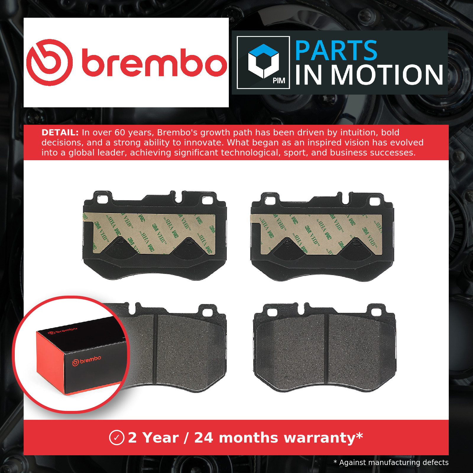 BREMBO P 50 123 Brake Pads Set Front for Mercedes C - Image 3