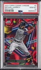 2023 TOPPS COSMIC CHROME RED FLARE #5 MICHAEL HARRIS II ROOKIE RC 1/5 PSA 10
