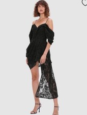 LEO LIN Lace Caitlin Lace Black Mini Dress Size AU 10 US 6 BNWT Cocktail