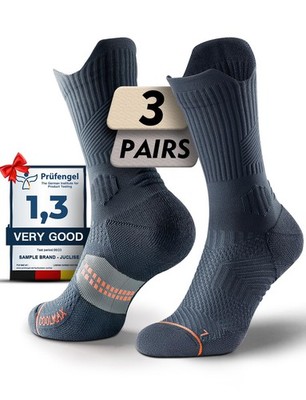 Compression Running Socks, Viscose Coolmax Moisture-Wicking Anti-Blister Athl...