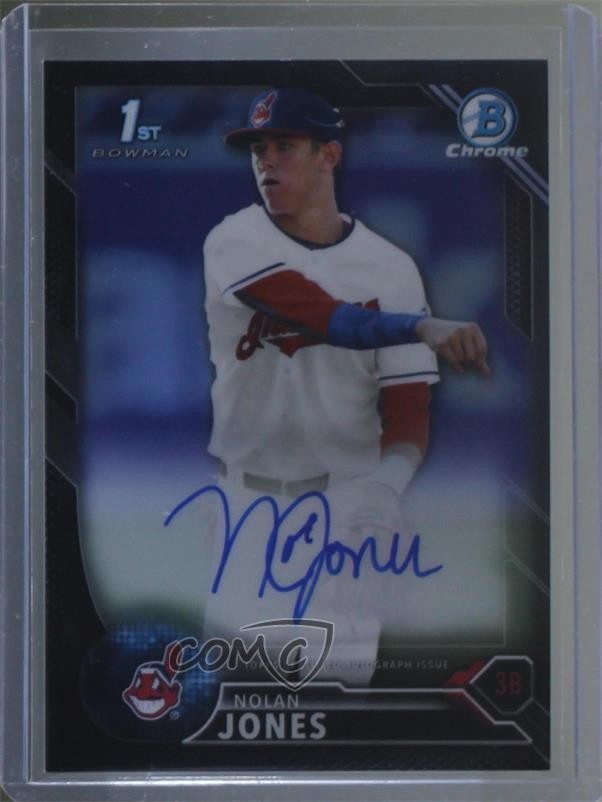 2016 Bowman Draft Chrome Pick Black Refractor 41/75 Nolan Jones Auto 05qa