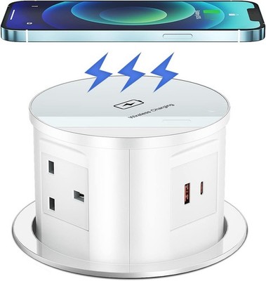 Pop Up Steckdosen für Küchenarbeitsplatten, versteckte Schreibtisch-Einbausteckdose mit USB 