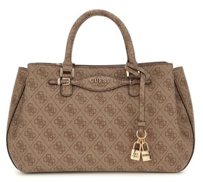 Neu GUESS Katya Handtasche Hand Bag Damen Tasche Latte Logo 