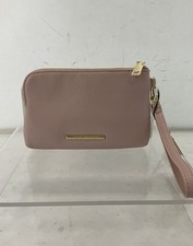 NWT Steve Madden Blush Pink Pebbled Faux Leather Double Zip Wristlet