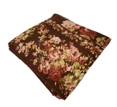 April Cornell COTTAGE ROSE TOPPER in NUTMEG 36X36- BN!