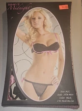NWT Seven Till Midnight M/L Mesh Bra & G-String Panties Set