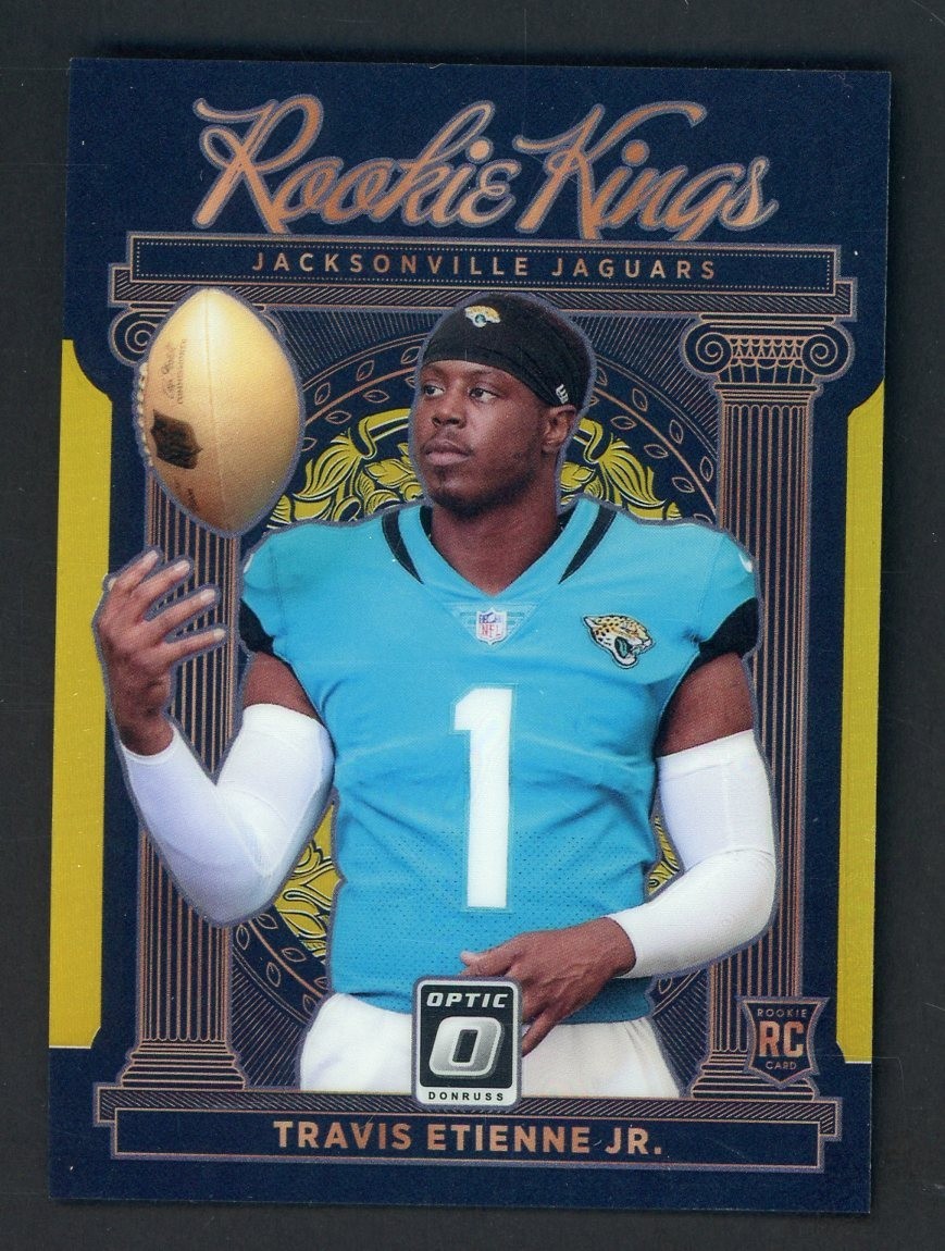2021 Donruss Optic Rookie Kings Gold Prizm Travis Etienne Jr RC Rookie 5/10