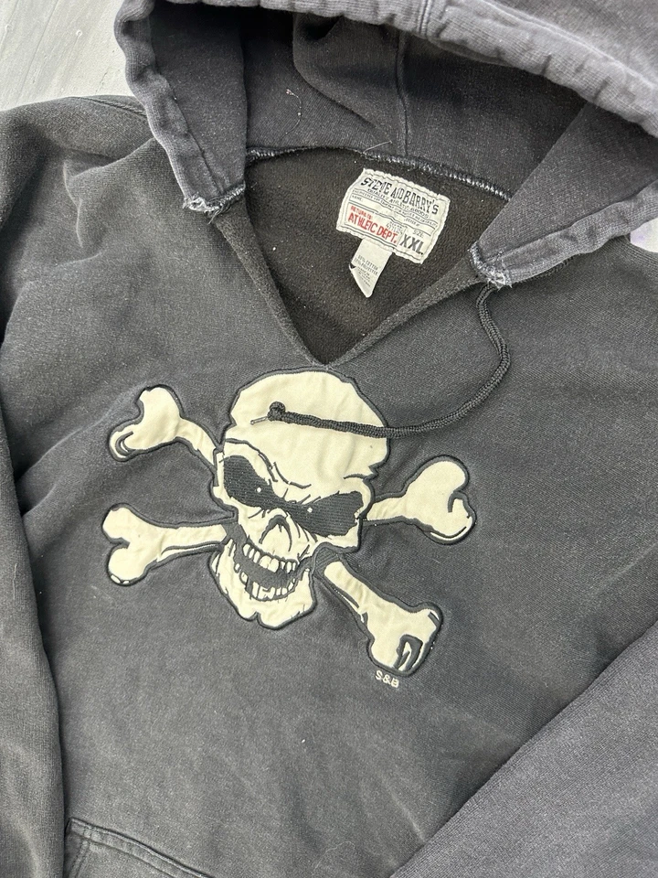 Skull Y2k Xxl Grunge Emo V Neck Thick Hoodie 2000s Jacket - Image 3 of 4