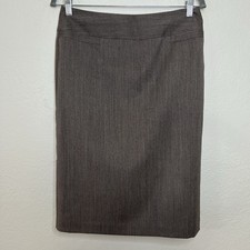 Vintage Talbots Women's Size 6 Brown Tweed Pencil Skirt Wool Blend Midi Length