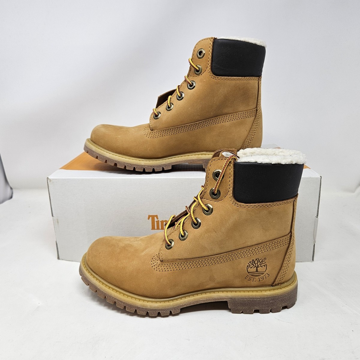 Timberland Premium 6 In WP WarmLined Wheat Nubuck Boots / TB0A12KU