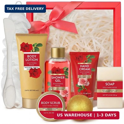 Spa Luxetique Gifts for Women 8pcs of Romantic Rose Gift Set for Women Bath and 