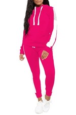 Women's Jogger 2 Piece Outfits Hoodie Sweatshirt TrackSuit Active Lounge Draw...