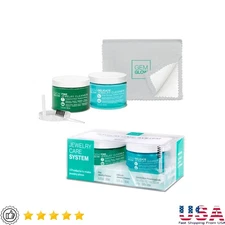 Jewelry Care System Kit Fine Delicate Cleaning Polishing Cloth Basket Brush New