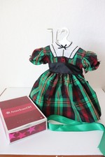 American Girl Addy's Tartan Plaid Christmas Dress With Box
