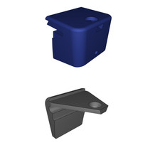 Supporto Portacanna per Canoa Alluminio Grumman Gunwale 1973 19ft Square