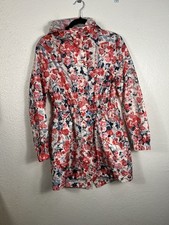 Joules Right As Rain Coat Floral Packable Waterproof Jacket Size 2