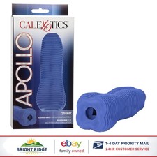 Life-Like Blue Stroker with Reversible Textures and Superior Suction Feel