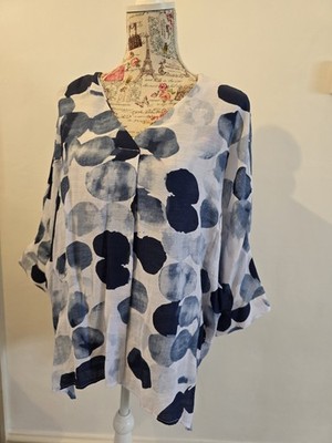 BNWT Apricot Women's Blue and White Spot top Medium UK 14/16