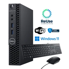 Dell Windows 11 Micro PC, Intel i5-9500T CPU, UP TO 32 GB RAM, UP TO 1 TB NVME