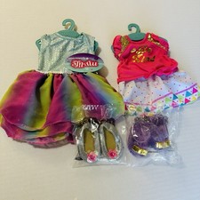 My Life 18  Doll Clothes And Shoes Lot New Rainbow Dress, Shirt Skirt