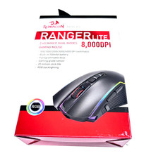 Redragon RangerLite 2.4G/Wired Dual Modes 8,000DPI RGB Gaming Mouse - Black