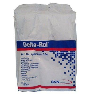 Delta-Rol Cast Padding 2'' x 4 Yd Synthetic White 6882 72 Ct