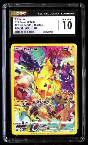 CGC 10 Pikachu 160/159 Pokémon Crown Zenith 2023 English