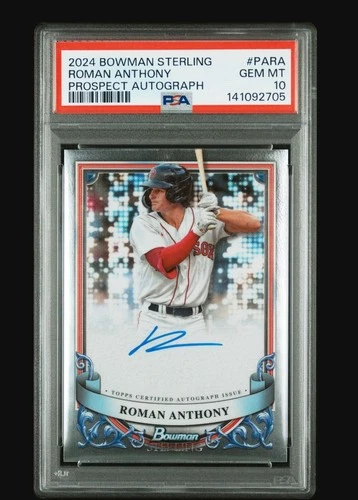 2024 Bowman Sterling Roman Anthony Prospect Auto #PA-RA PSA 10 Gem Mint Red Sox