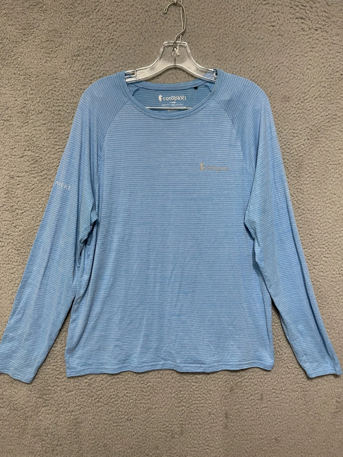 Cotopaxi Men’s Shirt Large Quito Long Sleeve Lightweight Outdoor Tee Striped