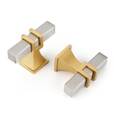 30 Pack Cabinet Knobs Brushed Nickel and Gold Dresser Drawer Knobs Silver and...